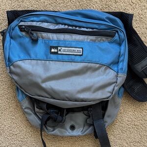 REI Blue and Gray Adventure Dog Sling Pack